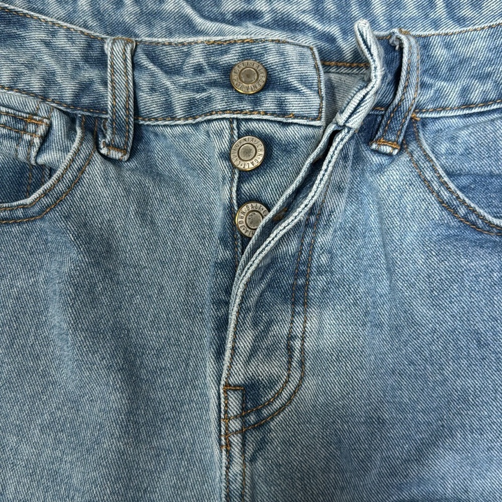 John Galt California Button Fly Ankle Jeans Size L Raw Hem - Picture 5 of 9